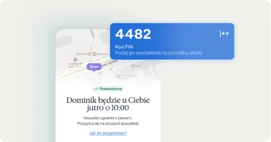 Kod PIN i potwierdzenie wizyty Domedo