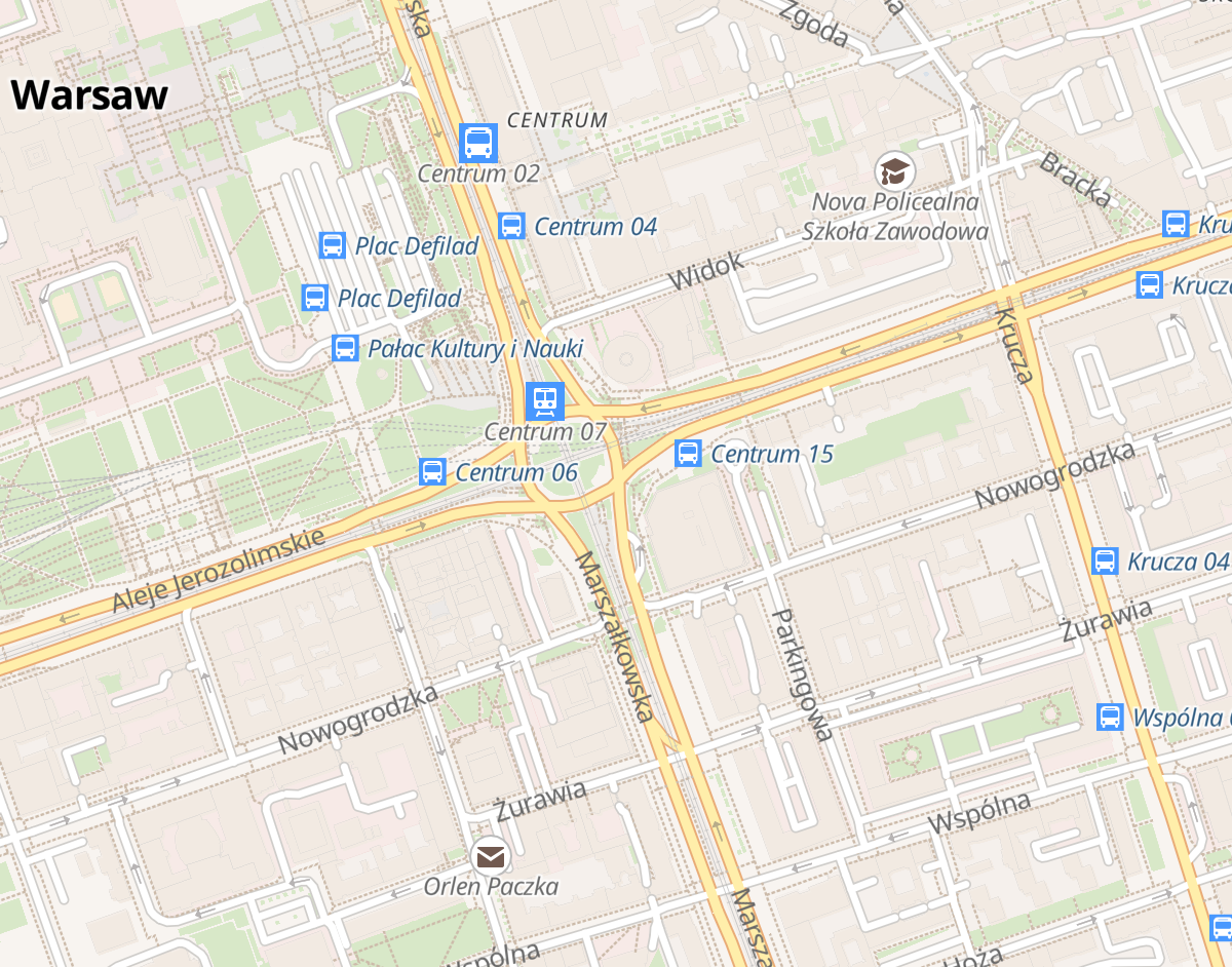 Mapa obszaru wizyt domowych